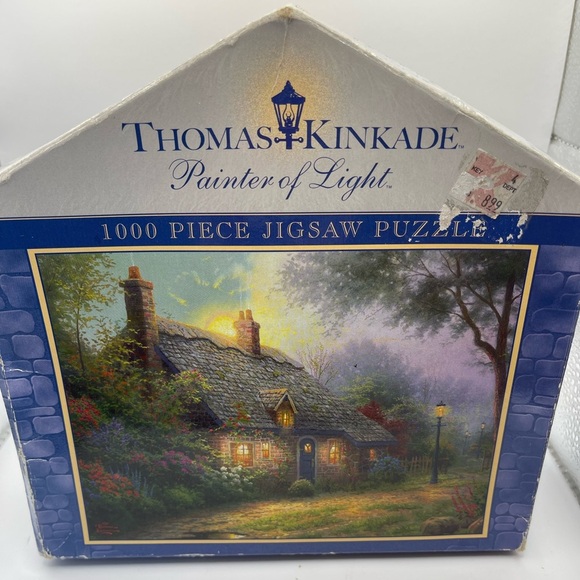 Thomas Kinkade 1000 Piece Jigsaw Puzzle Vintage Rare Complete Family Fun Artist - Picture 2 of 13